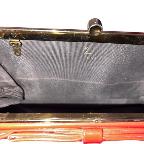 VINTAGE 1950 RED HANDBAG made in the USA! - Picture 7 of 8